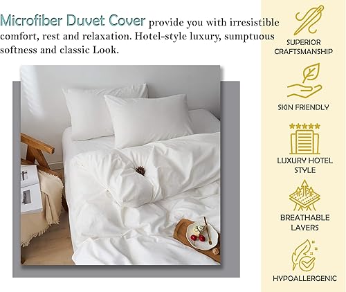 Miniatura 9 de AYANSHI BEDDING Funda de edredón tamaño Cal King, color rosa bebé, juego de funda de edredón de microfibra cepillada suave con cierre de cremallera,