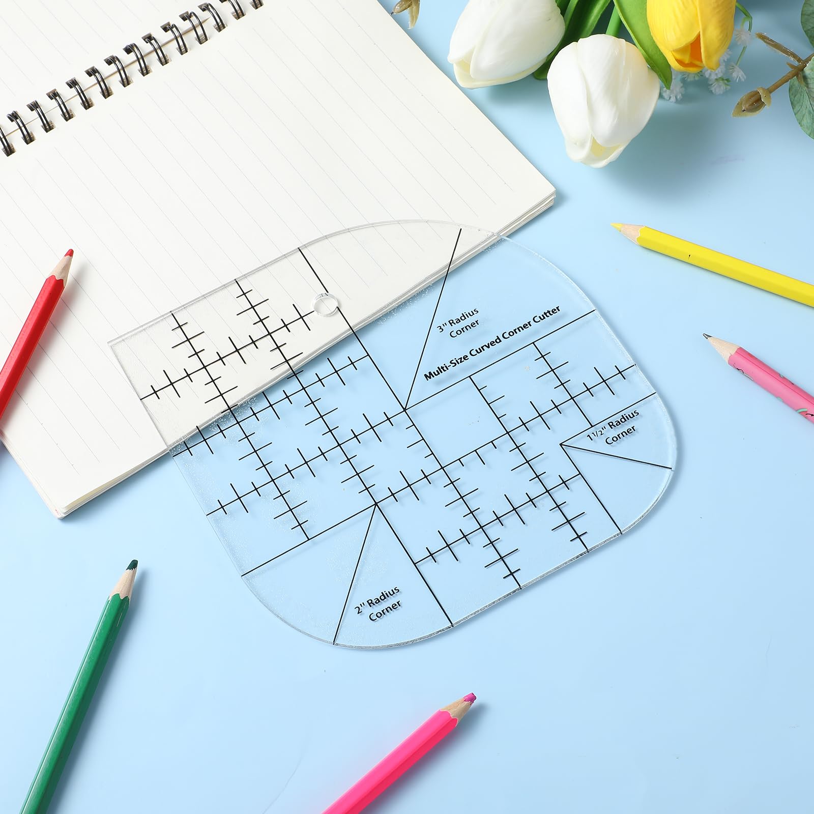 Snapklik.com : Acrylic Sewing Curved Corner Cutter Ruler ...