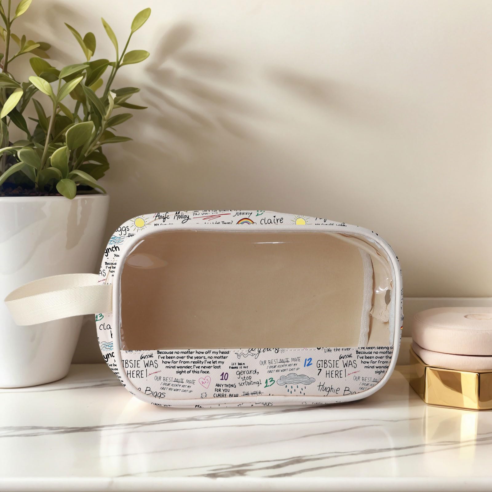 Tommen College Clear Makeup Bag Romance Book Lover Gift Literary Merch for Reader (Tommen Cbag EU), 6.69 x 3.54 x 10.24 inches - Image 3