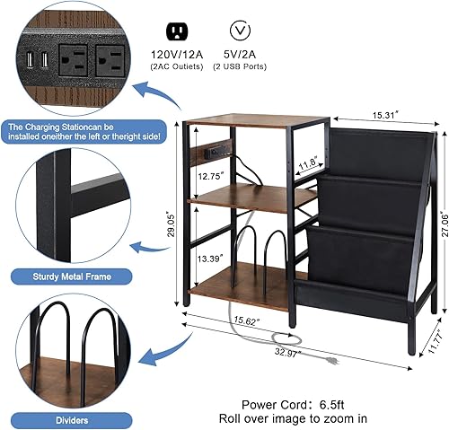 Miniatura 2 de VZIUDYN Soporte para discos de vinilo, soporte para tocadiscos de 3 niveles, mesa de tocadiscos con capacidad para hasta 200 álbumes, mesa auxiliar