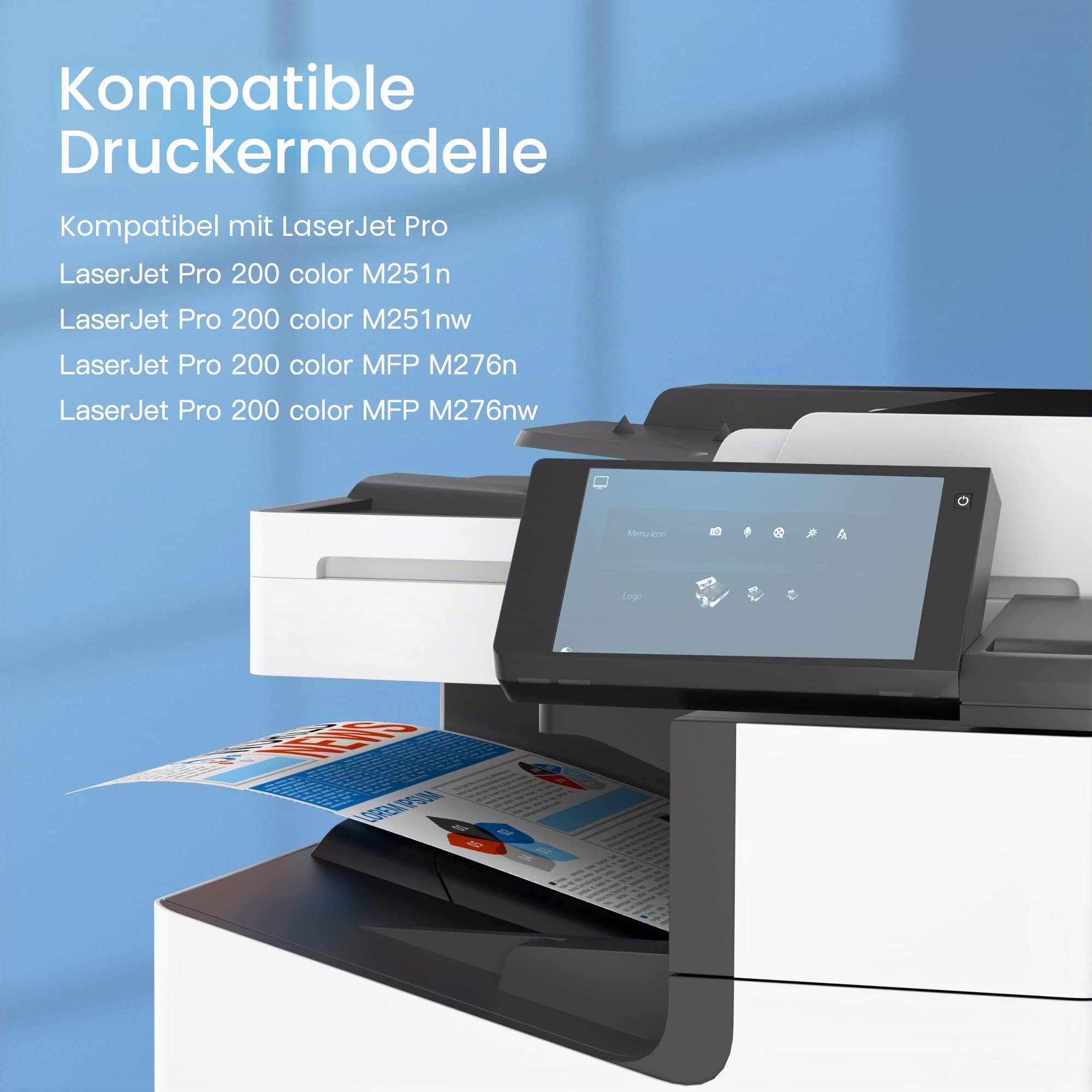 131X 131A Multipack Kompatible für HP 131A 131X M276nw Toner 4er-Pack