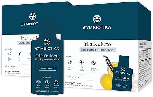 CYMBIOTIKA Suplemento de musgo marino irlandés, musgo marino orgánico silvestre con aloe vera, minerales fúlvicos, postbióticos, intestino, inmune,