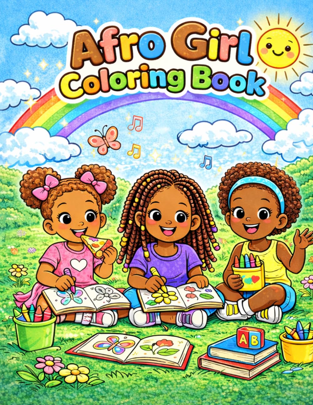 AFRO GIRLS: COLORING BOOK