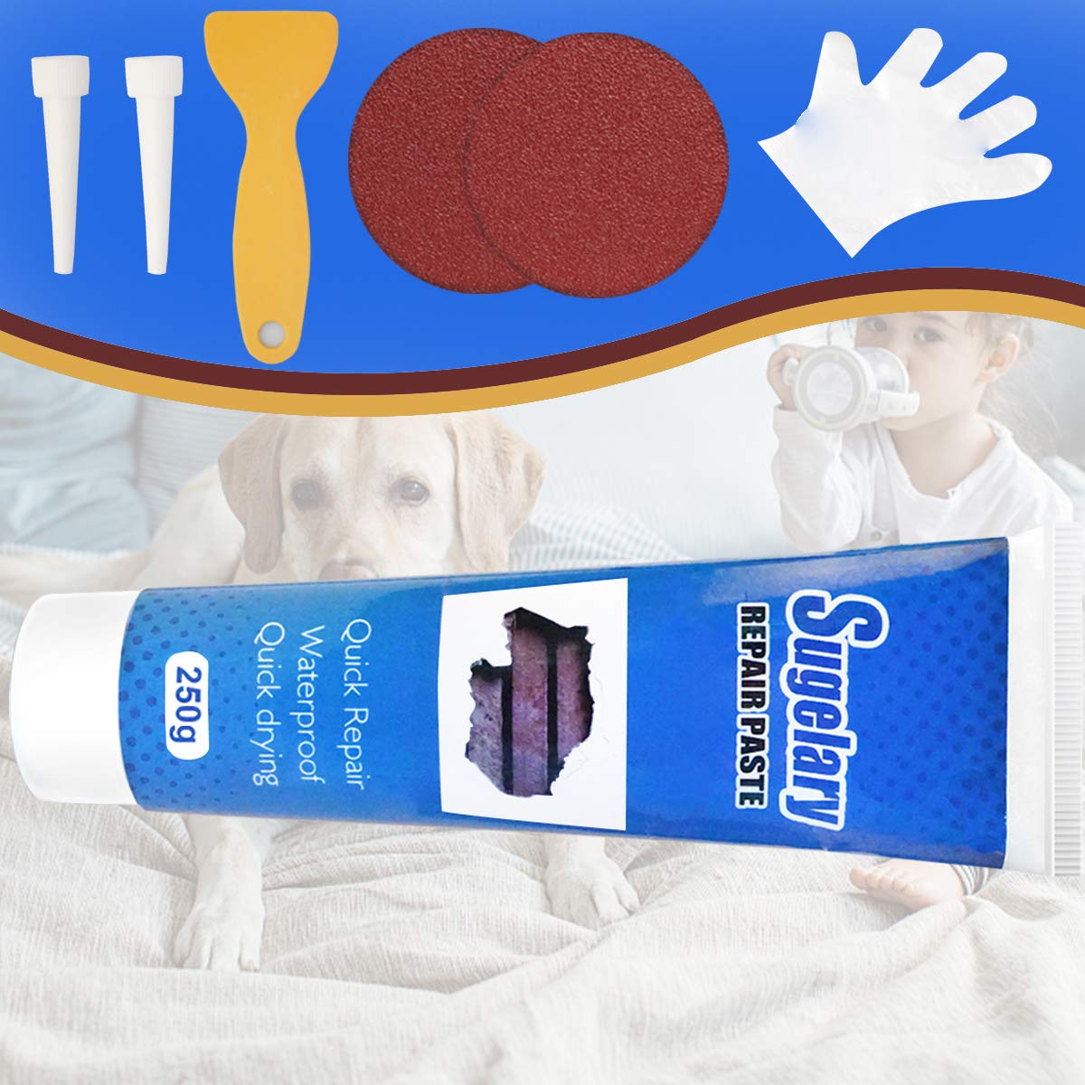 Buy 250g Wall Mending Agent, Drywall Patch Repair Kit with 8.8 oz