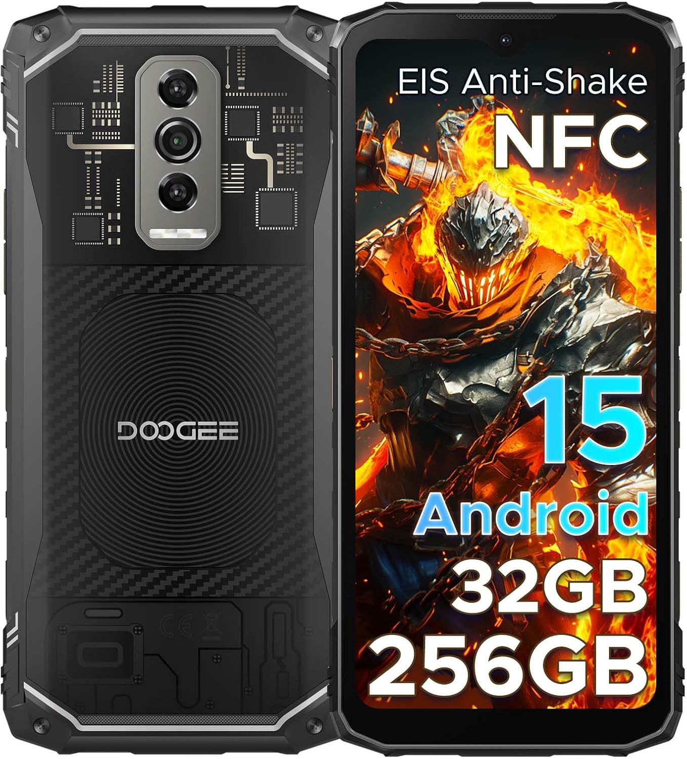DOOGEE Blade 10 Ultra 32GB RAM+256GB ROM Rugged Smartphone, 5150mAh Android 15 Rugged Phone Unlocked, 6.56”90Hz Display,50MP Camera, IP68/IP69K Waterproof Phones, Face ID/NFC/GPS/OTG DOOGEE Blade 10 Ultra 32GB RAM+256GB ROM Rugged Smartphone, 5150mAh Android 15 Rugged Phone Unlocked, 6.56”90Hz Display,50MP Camera, IP68/IP69K Waterproof Phones, Face ID/NFC/GPS/OTG