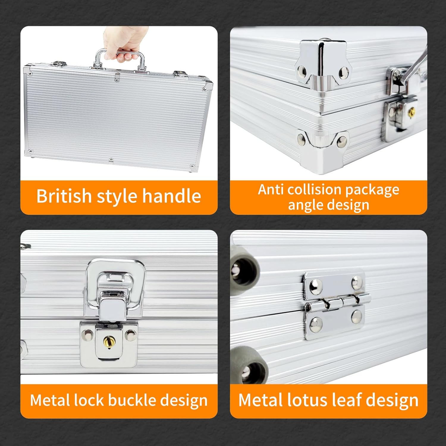 Poker Chips with Numbers,Poker Chips Set with Aluminum Travel Case,11 Gram Casino Poker Set for Texas Holdem, Blackjack