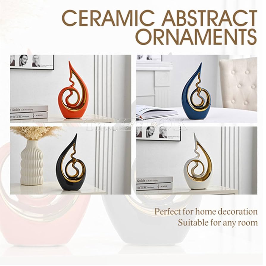 抽象的な陶板壁掛け彫刻 値下げしました Amazon.co.jp: Tauzveok 抽象彫刻、セラミック装飾像、テーブル