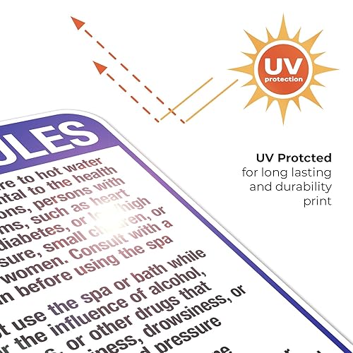 Miniatura 48 de New Mexico Spa Rules Sign, Complies with State of New Mexico Pool Safety Code, 24x30 Inches, 3M EGP Reflective .080 Aluminum, Fade Resistant, Made