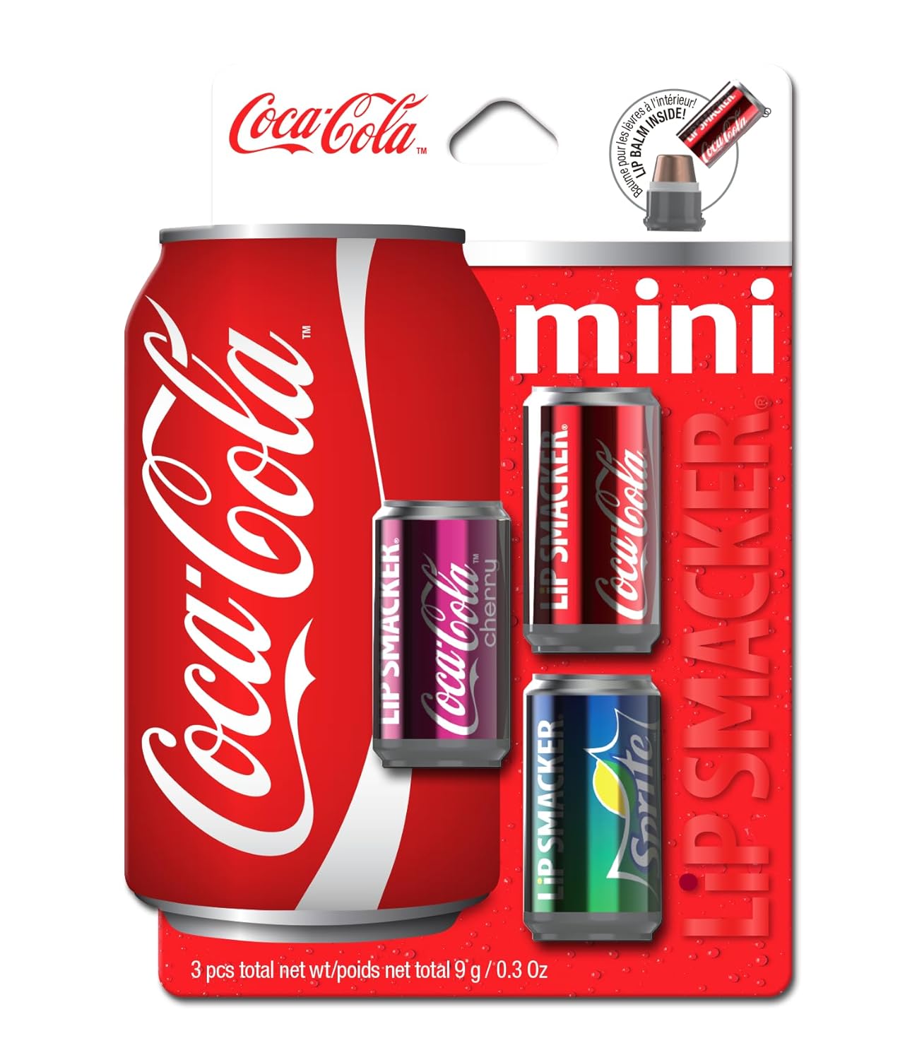 Coca-Cola Mini Can Lip Balm Trio - Fun Flavored Hydration