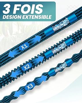 100FT Expandable Garden Hose Pipe with 10 Function Nozzle - Upgraded 3-Layer Latex No-Kink Flexible Water Hose with 1/2 3/4 Connectors, Expanding Water Hose for Gardening, Washing & Cleaning