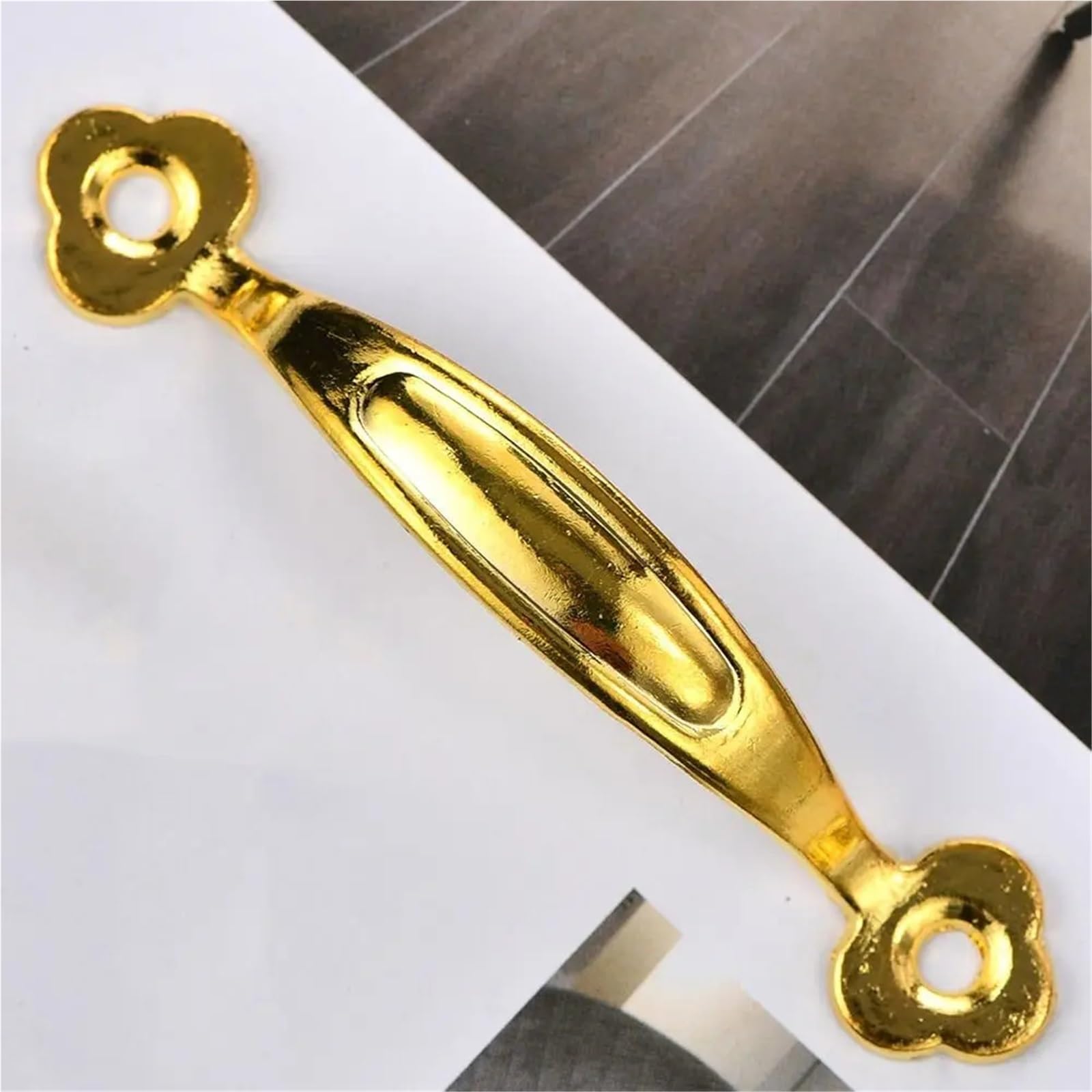 10 Pcs Antique Door Handles Bronze Drawer Pulls Wardrobe Jewelry Box Furniture(14.3cm-Black)
