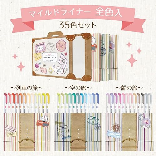 Miniatura 3 de Zebra Mildliner WKT7-35C Highlighter Set of 35 Colors Gift Box Included