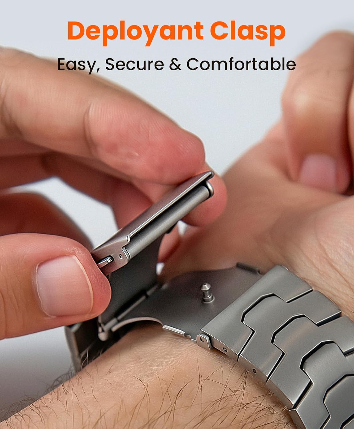 AGIS01 Titanium Band Compatible with Apple Watch Ultra 3/2/1 49mm, Series 11/10 46mm - Military-Grade DLC Coating, Scratch Resistant & Durable Adjustable Strap for Men - Image 5