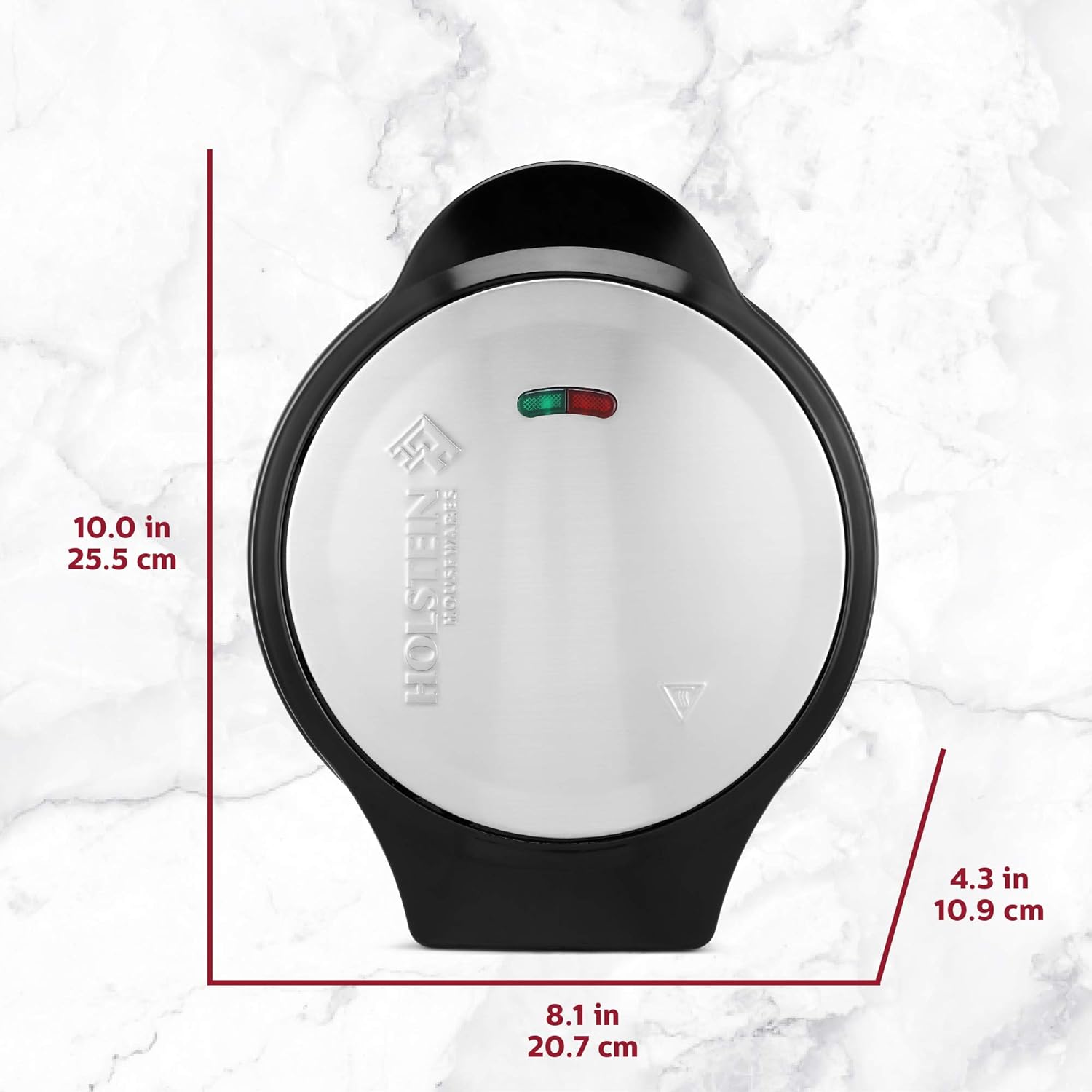 Holstein Housewares - Non-Stick Omelet & Frittata Maker, Black/Stainless Steel - Makes 2 Individual Portions Quick & Easy: Home & Kitchen