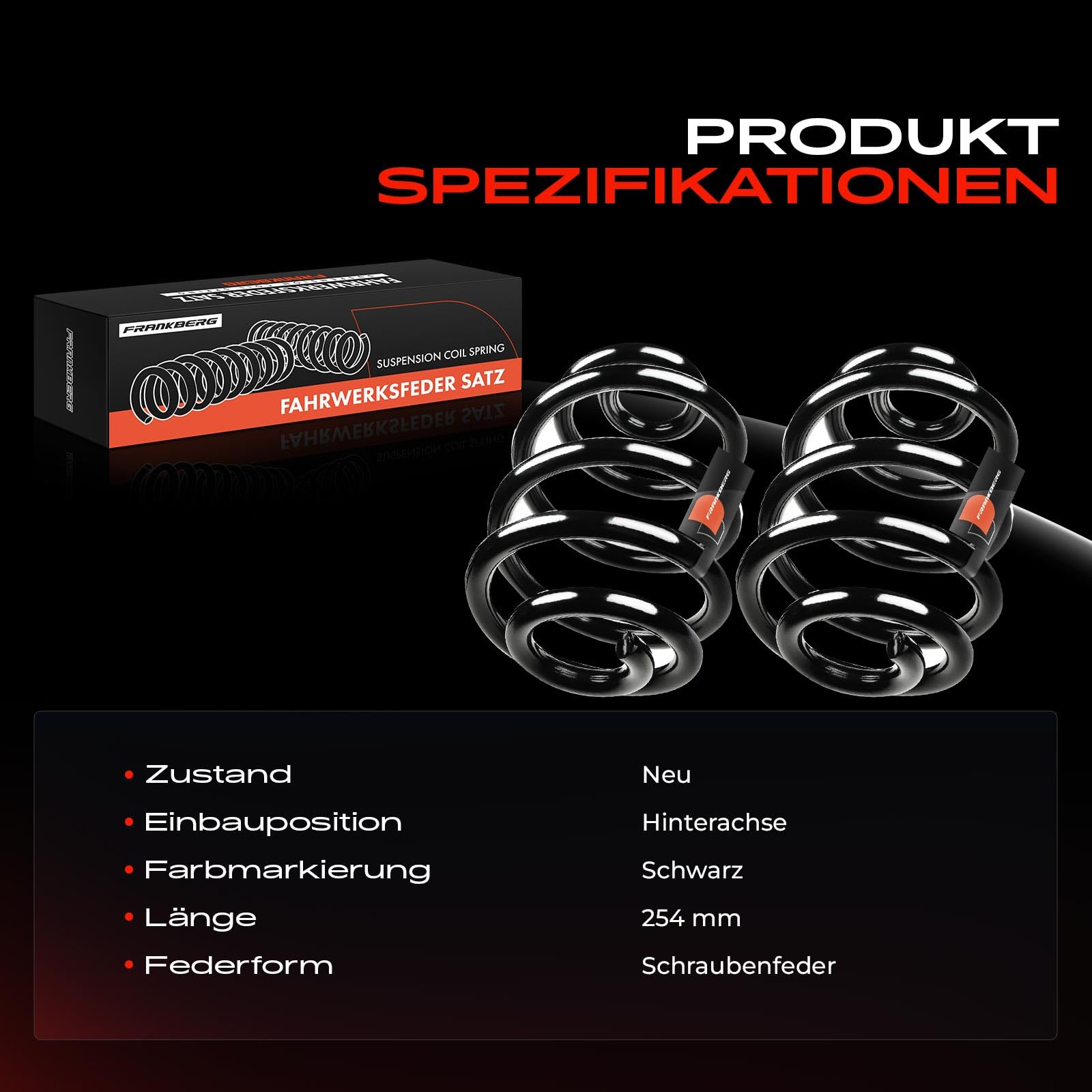 Frankberg 2 molle per sospensioni assale posteriore 7M0511115K | Compatibile con: S.h.a.r.a.n 7M8 7M9 7M6, A.l.h.a.m.b.r.a 7V8 7V9, S.h.a.r.a.n 7M6 7M8 7M9, Galaxy WGR