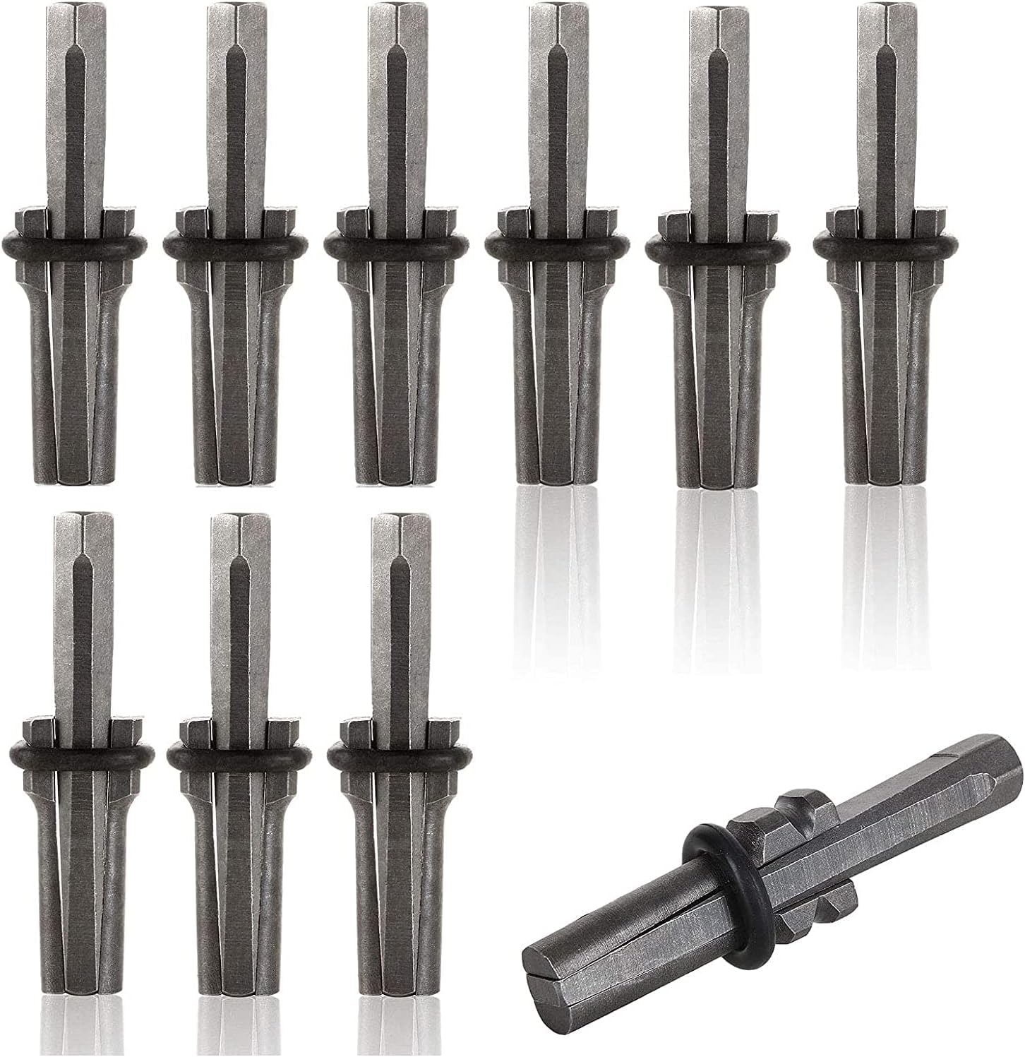 Granite Wedge, 10pcs Stone Splitting Tool 16mm Heavy Duty Wedges and Feather Shims Concrete Granite Rock Hand Stone Splitting Tools for Sculptors and Stonemasons