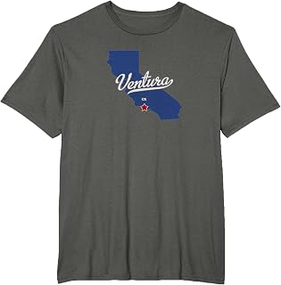 Ventura California CA Map T-Shirt