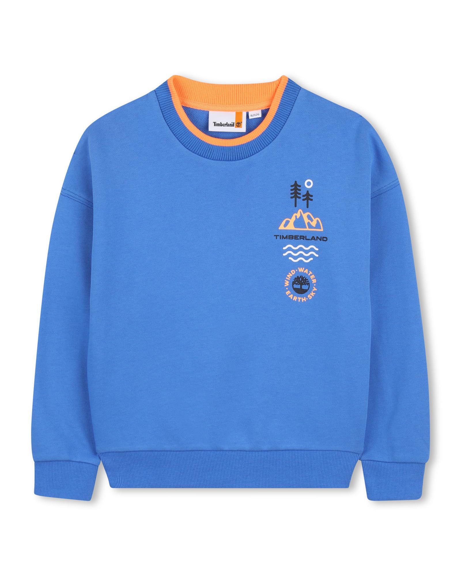 Sweatshirt Timberland bleu pour garçon en coton doux - 5