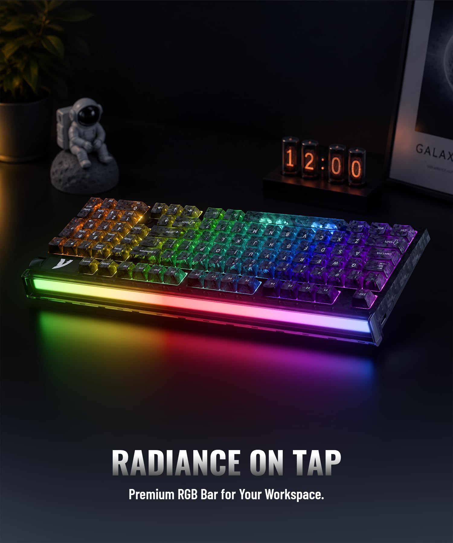 ATTACK SHARK R98 HE Clavier Gaming Magnétique Fibre de Carbone 8K