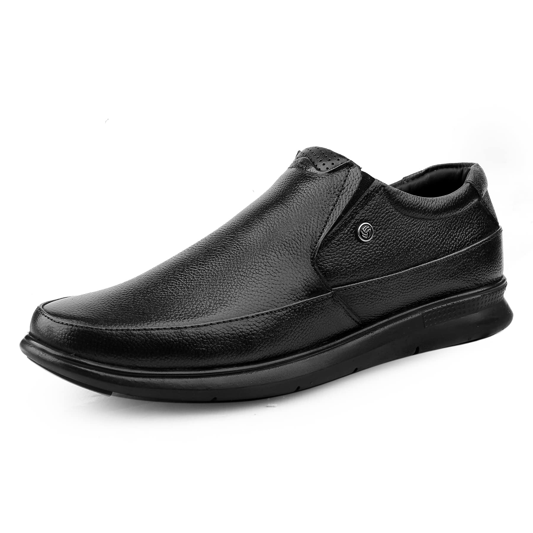Bacca Bucci® Grain Milled Leather All Day Wear Office Slip on Formal Shoes with Memory Comfort Footbed for Men | UK- 06 to 13 | Plus Black, Size UK12 (B0BQ7N2F8W) Amazon Price History, Amazon Price Tracker