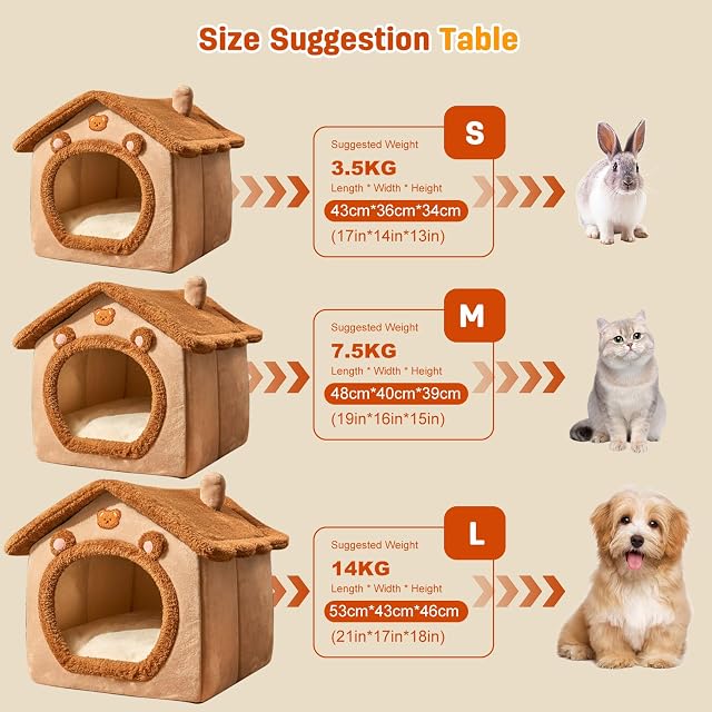 Foto 3 de 6 de PETCUTE Cama para Gatos de Interior,Cama De Cueva De Gatos