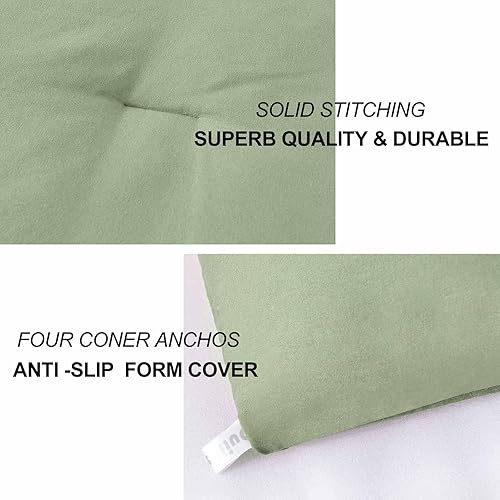 Vista 77 de Nanko Juego de edredón de tamaño individual XL, color verde oscuro, verde oliva, relleno de edredón alternativo para todas las estaciones, relleno
