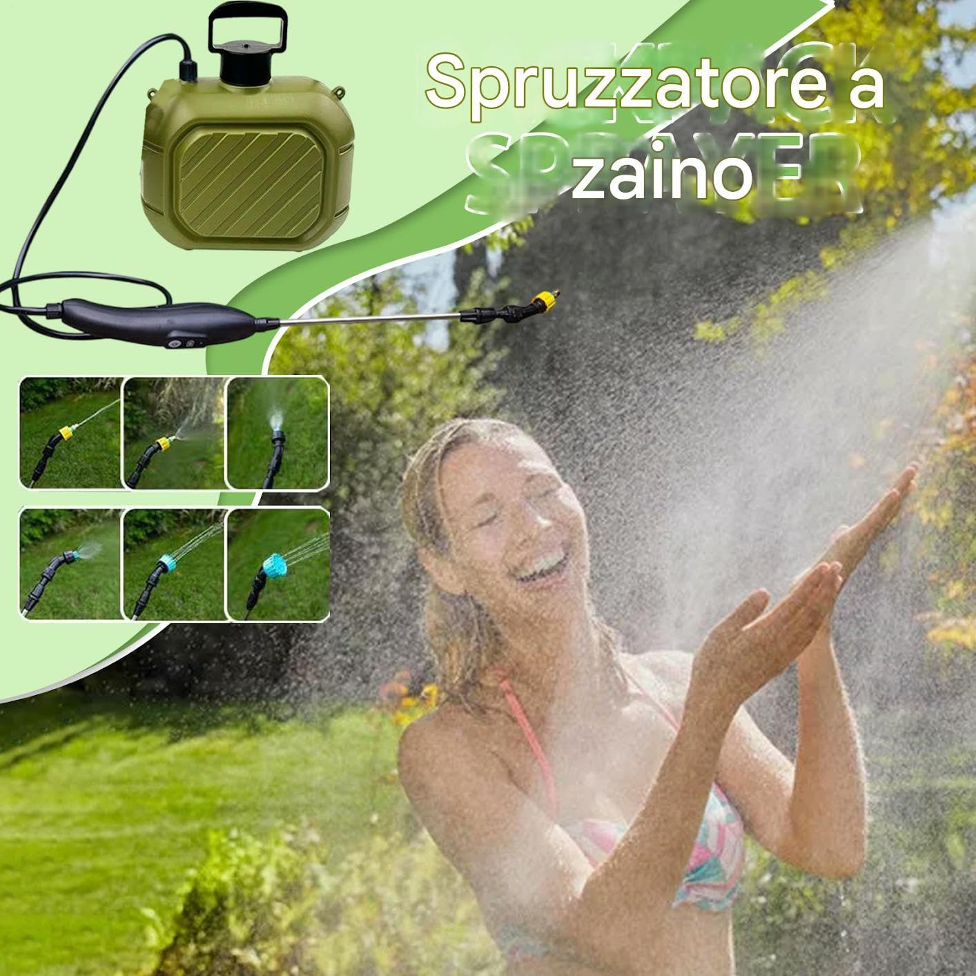 Spruzzatore Elettrico A Batteria Automatico E Ricaricabile | Spruzzatore Per L'Acqua Cordless Ricaricabile A Mano Per Spruzzare Acqua, Piante, Verdure, Fiori, Alberi, , Cortili,