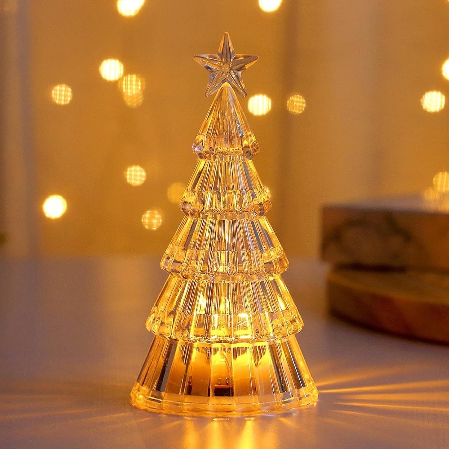 Adjo Enterprises - LED Christmas Tree - Warm White Light, Battery Operated, Perfect for Home Decor
