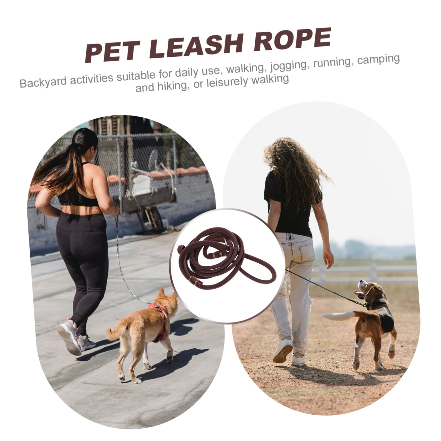 FRCOLOR 5pièces Laisse Cuir pour Chien avec Poignée Corde De Traction Résistante pour Entraînement Et Adaptée Aux Petits Animaux