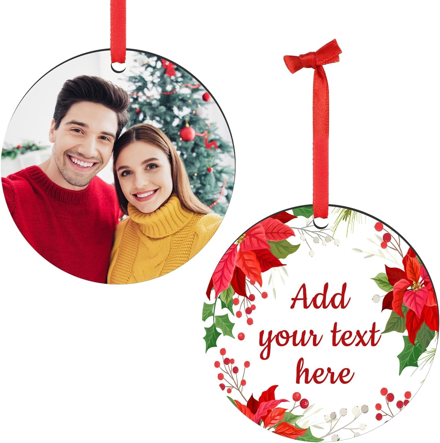 Personalized Different Shapes Christmas Tree Ornament Gift (Indian Made)