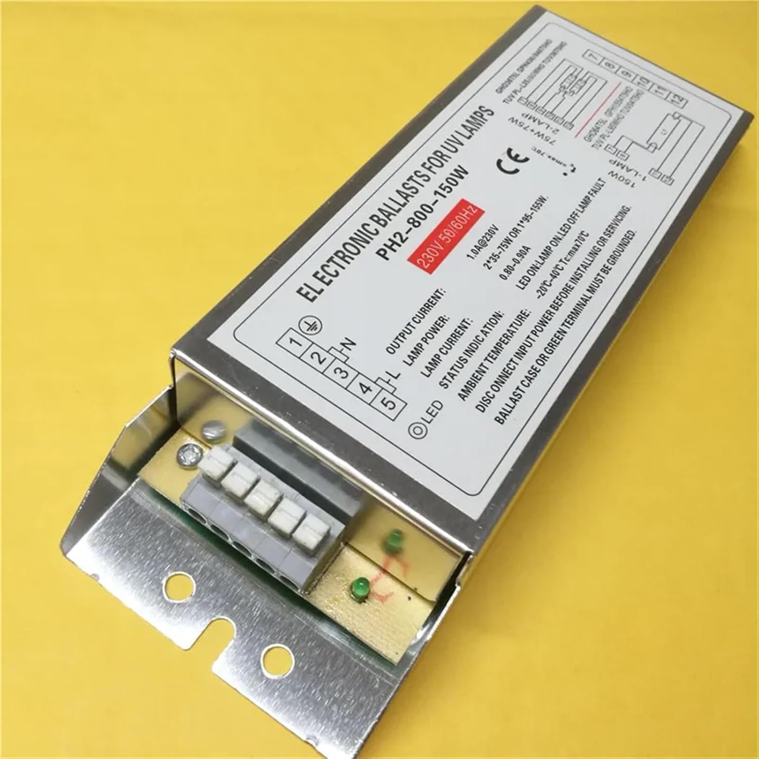 AC22V-240V 150W Electronic Ballast PH2-800-150W Exhaust Gas Treatment UV Light Oxygen Tube UV Rectifier 2/75W