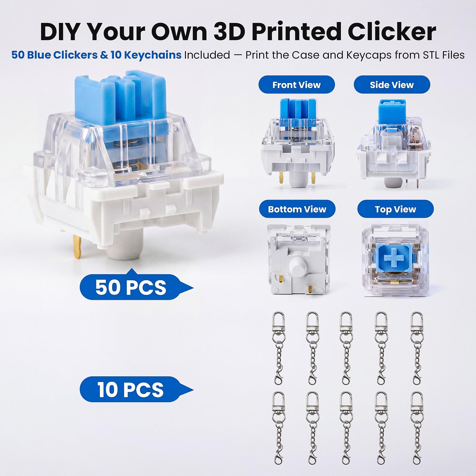 3D Printer Clickers - Tactile Keyboard Switches -7