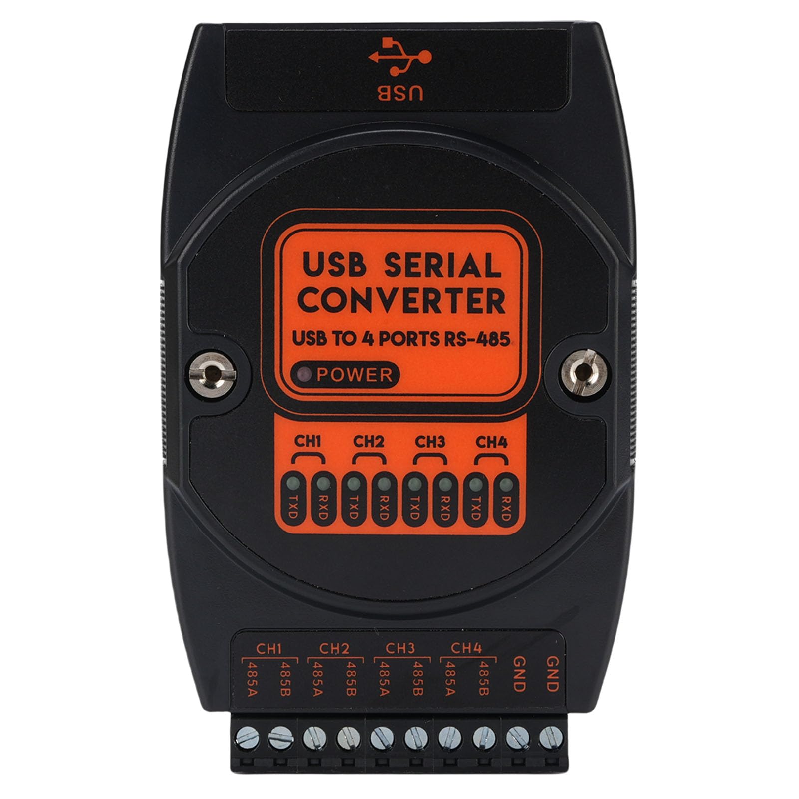 Domary Convertidor Digital USB a 485 de 4 Vías Diseño Confiable y Fácil de Usar para PC y PLC Industriales Clip Trasero a Presión 110 X 72 X 26 Mm