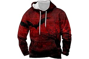 Mens Oversized Halloween Printed Hoodies 2024