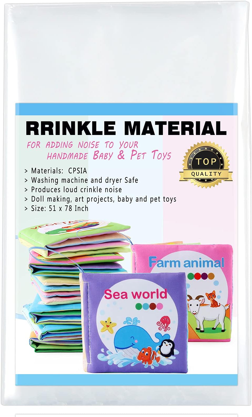 Zonon Noise Making Crinkle Paper Crinkle Material for Dog Pet,51x78 Inch