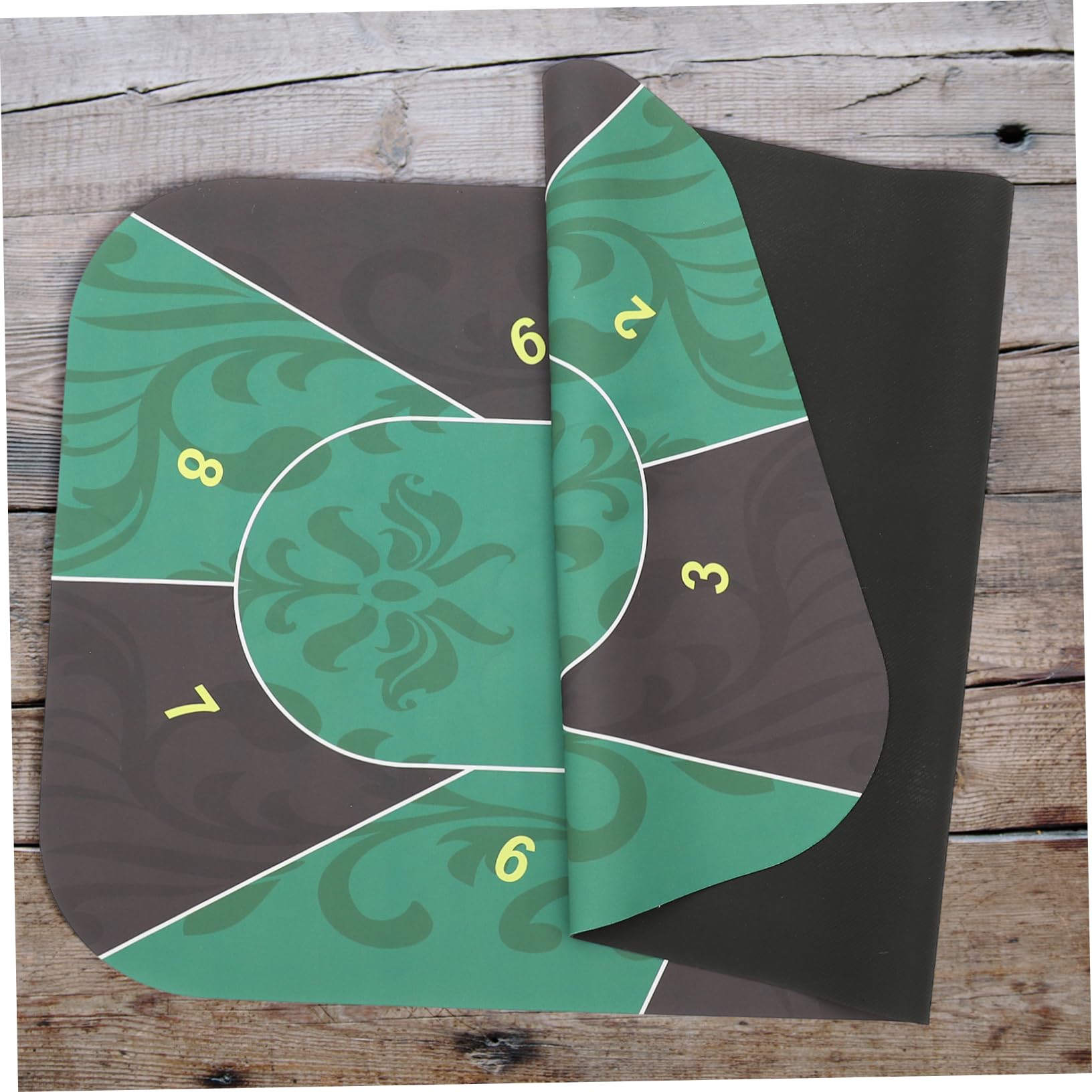 rutschfeste Pokermatte aus Gummi für 10 Spieler, Grün