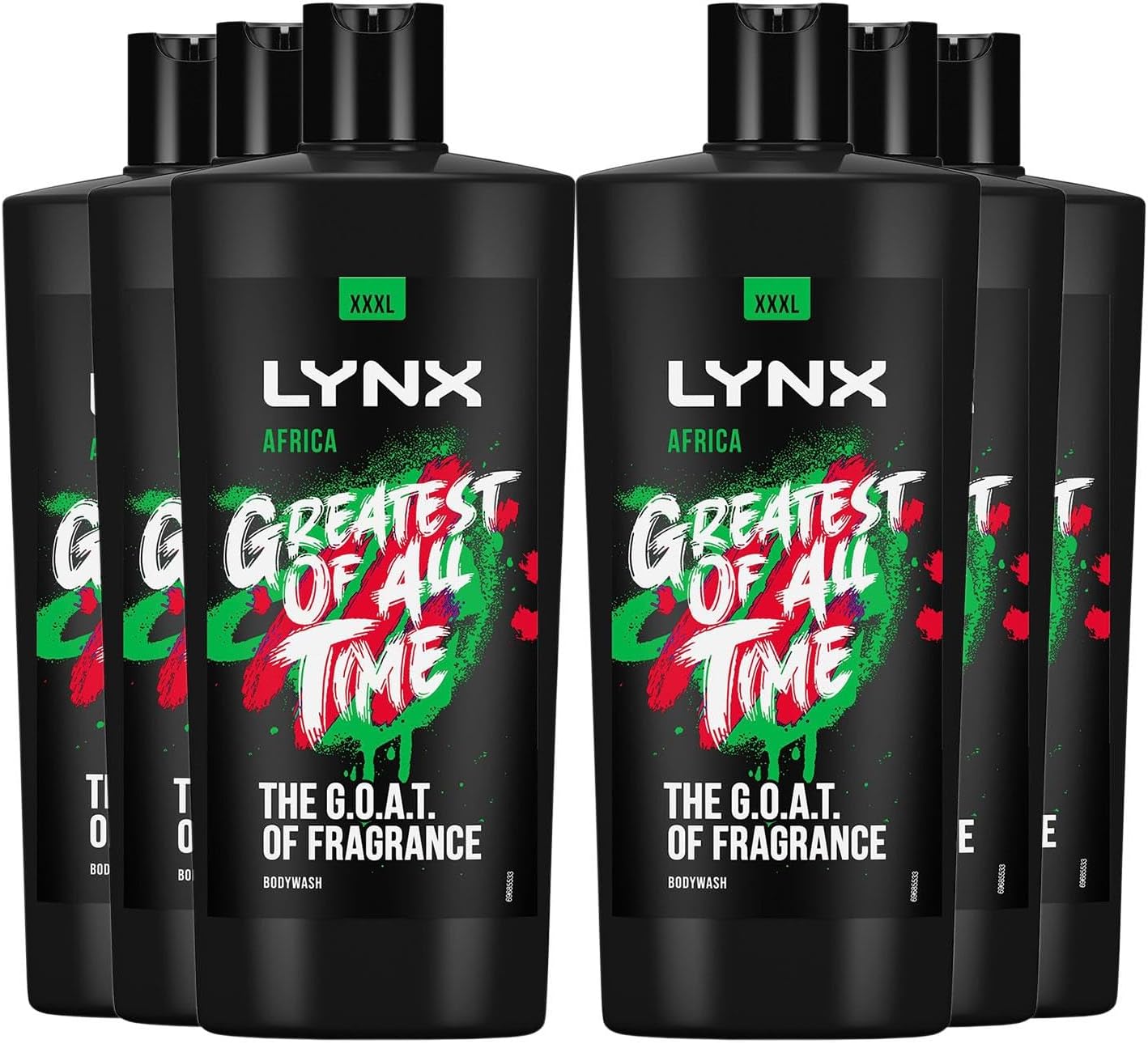 Shower Gel 12 Hours of Long Lasting Refreshing Fragrance Body Wash with Plant-Based Moisturisers for Men XXXL Size Body Cleanser for Naturally Soft Skin, 700ml (Africa, Buy 6)