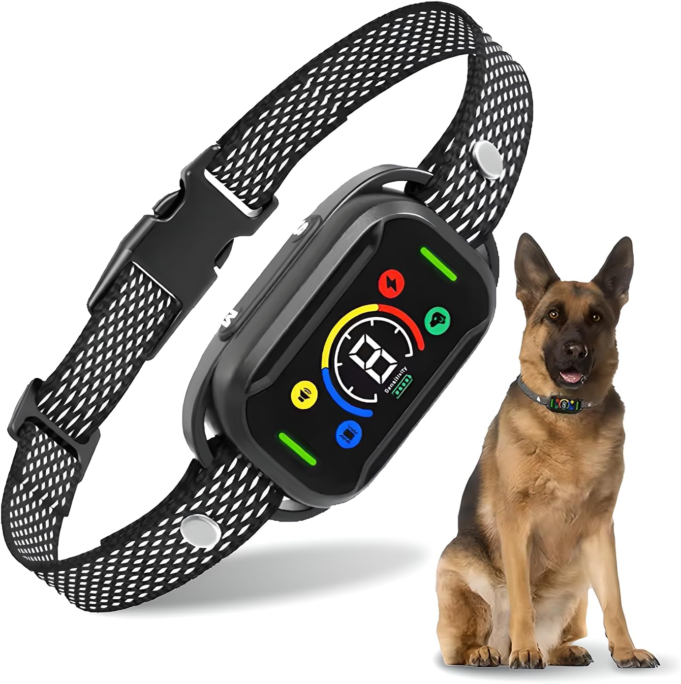 Smart Bark Control Collar, New Upgraded Color Screen, No Bark Control Anti-Barking Dog Bark Collar, Waterproof, Rechargeable, Multifunction and Safe.