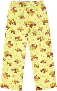 Pajama Pants Long Soft Flannel Sleep Pants PJ Bottoms 6-14 Years Cute Hermit Crab Pattern