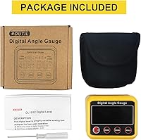 Vista 4 de Inclinómetro transportador de ángulo magnético digital, medidor de ángulo de nivel digital con base magnética y luz de fondo, caja de nivel