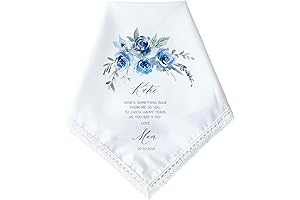 Personalized Something Blue Wedding Handkerchief: Cherished Keepsake for Bridal Tears