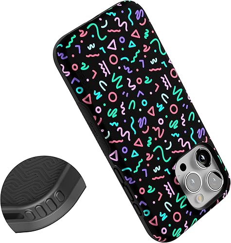 Vista 900 de Casely Funda para iPhone 15 Pro Jardín Secreto Flores mixtas Funda atrevida Compatible con MagSafe y botón de acción Jardín Secreto Floral