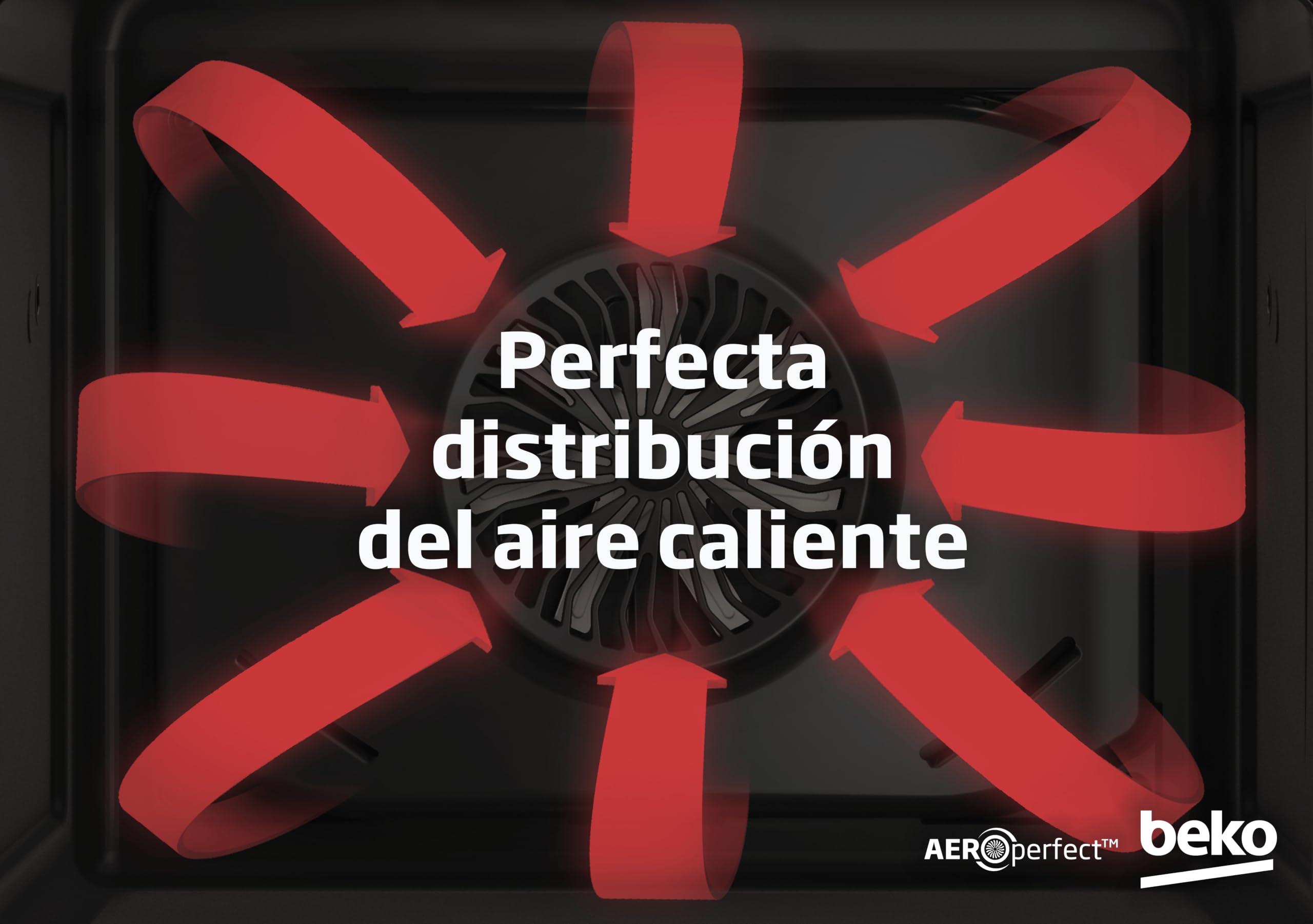 BEKO Horno Multifunción Integrable BBIE12100XD: AeroPerfect 66 L Inox | Cocción uniforme AeroPerfect