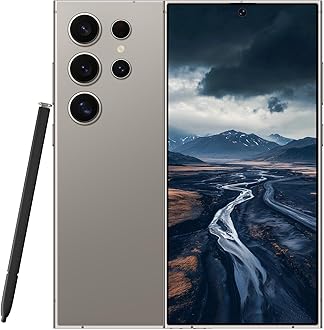 C24 Ultra Unlocked Cell Phones Smartphone Android 13 Phones 8+256GB/6.8" HD Screen/Dual SIM/108MP+48MP Camera/6800 mAh/Built-in Pen (Titanium Grey)