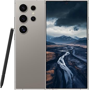 C24 Ultra Unlocked Cell Phones Smartphone Android 13 Phones 8+256GB/6.8" HD Screen/Dual SIM/108MP+48MP Camera/6800 mAh/Built-in Pen Titanium Grey