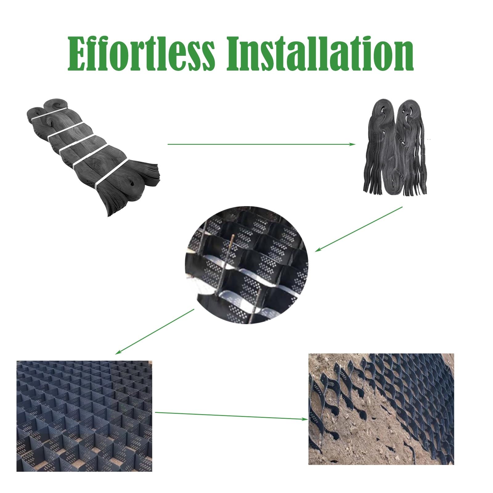 Amazon.co.jp: 砂利 保護材 マット 高さ10cmのドライブウェイグリッド