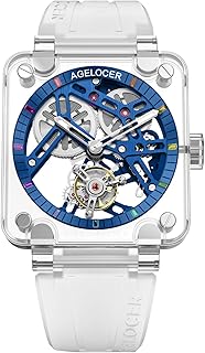 AGELOCER Men's Sapphire Skeleton Mechanical Watch