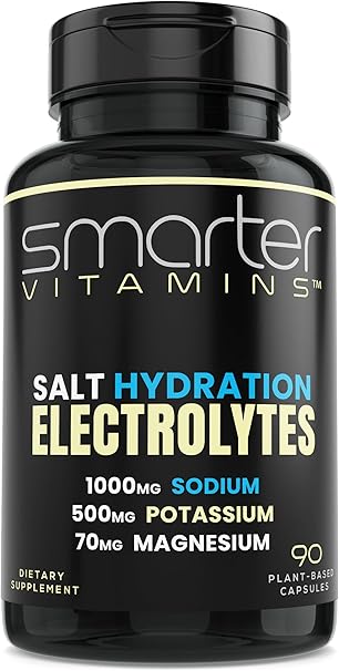 Smarter Electrolyte Capsules – Salt Pills with 1000mg Sodium, 500mg