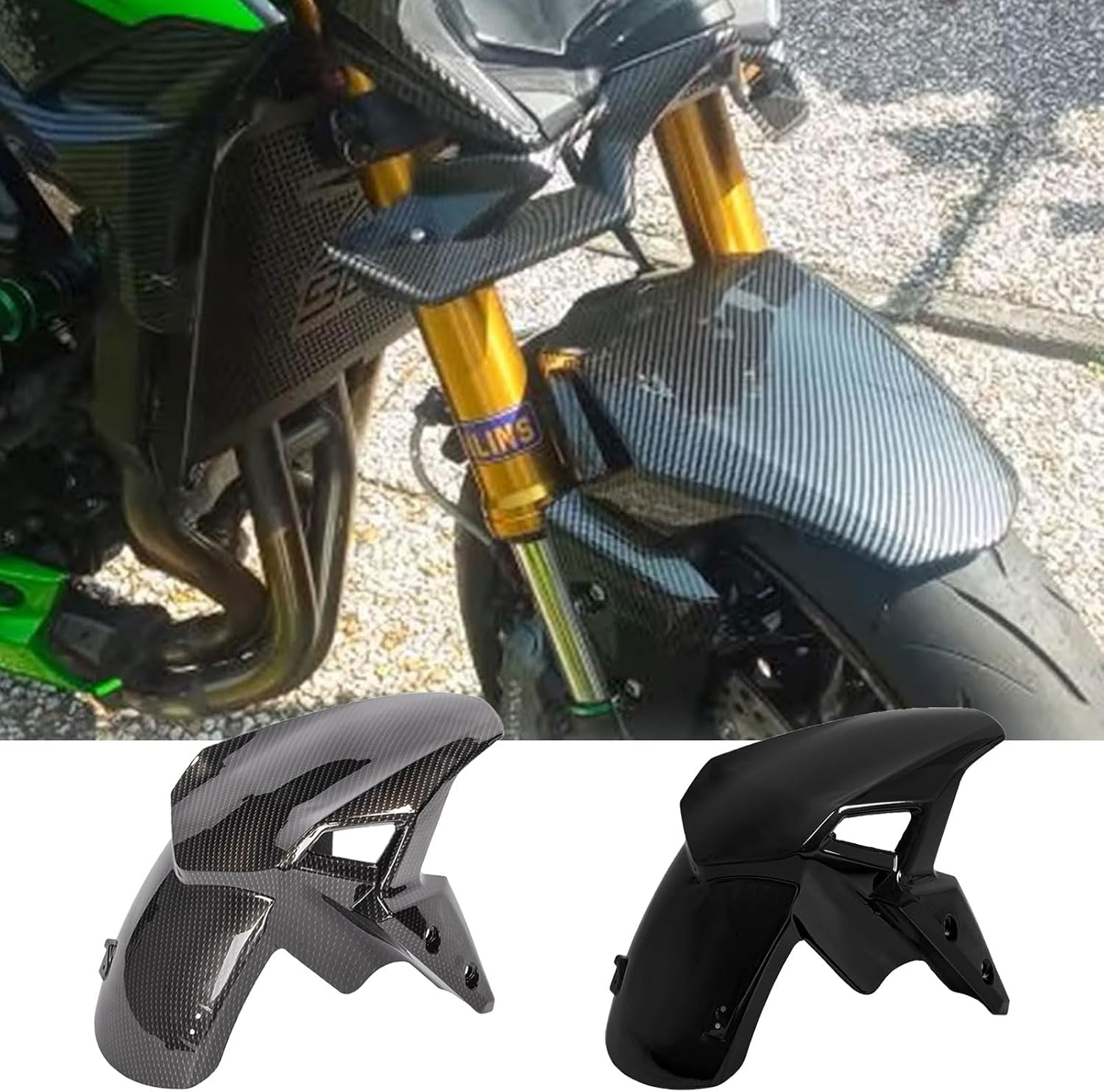 Motorcycle Rear Wheel Fenders Splash Guard Cover Compatible for Ka&wa&sa&ki Z 900 Z900 Z-900 Accessories 2017-2023 Back Mudguard Protector (Gloss Black)