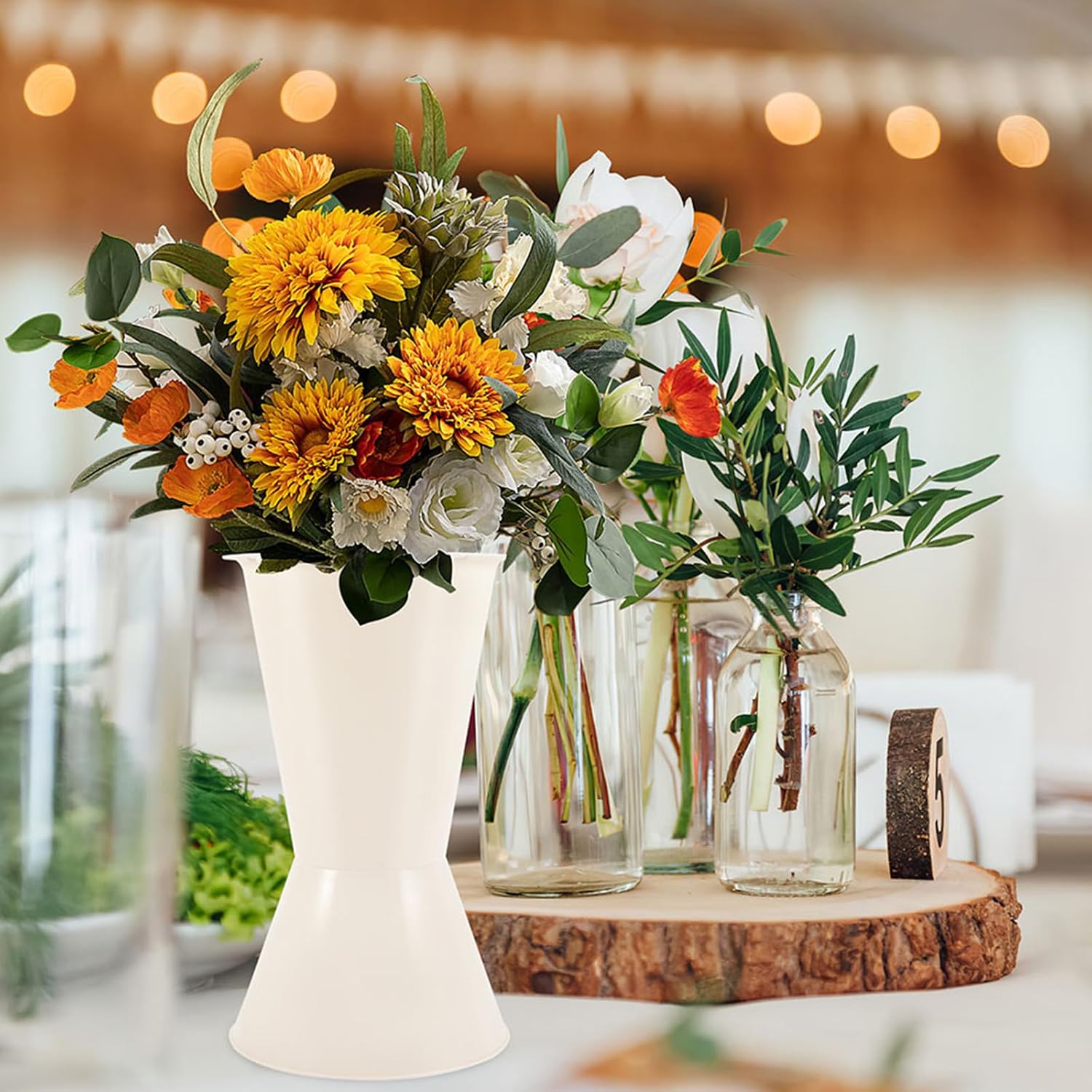 CORHAD 8pcs Wedding Bride Bouquet Holder - Hand Held Flower Holder for Florist - Portable Floral Arragning Supplies for Artificial and Fresh Flowers Decoration